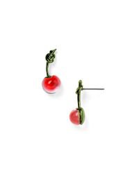 Lyst - Alexis Bittar Lucite Knotted Cherry Earrings in Red