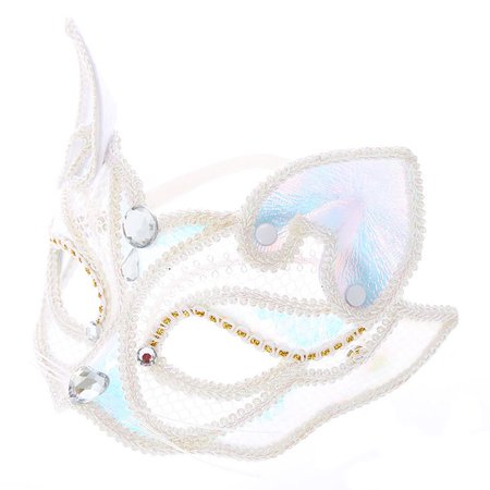 Holographic Cat Mask - White | Claire's US