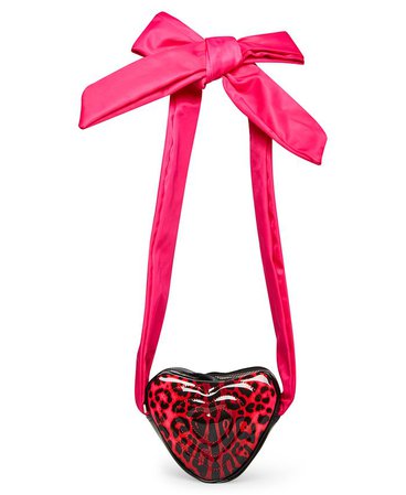 Betsey Johnson Patent Leopard Heart Crossbody Bag & Reviews - Handbags & Accessories - Macy's