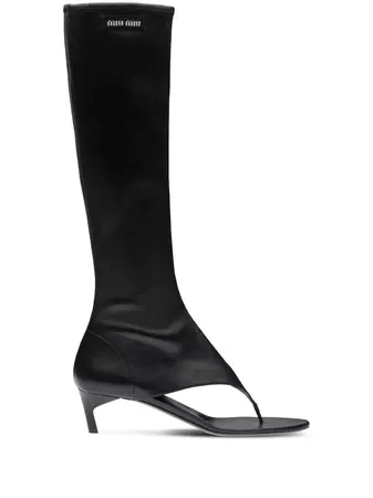 Miu Miu low-heel Thong Boots - Farfetch