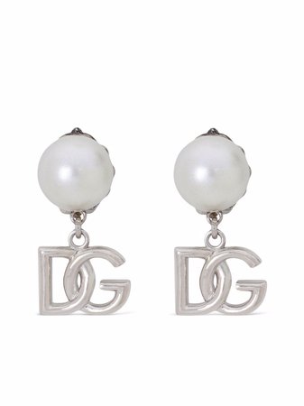 Dolce & Gabbana Pärlörhängen Med Logotyp - Farfetch