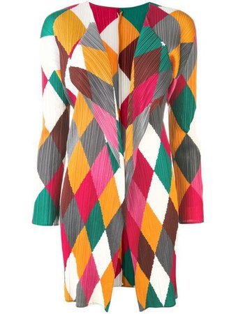 Issey Miyake Vintage Pleats Please diamond print cardigan $582 - Buy Online - Mobile Friendly, Fast Delivery, Price