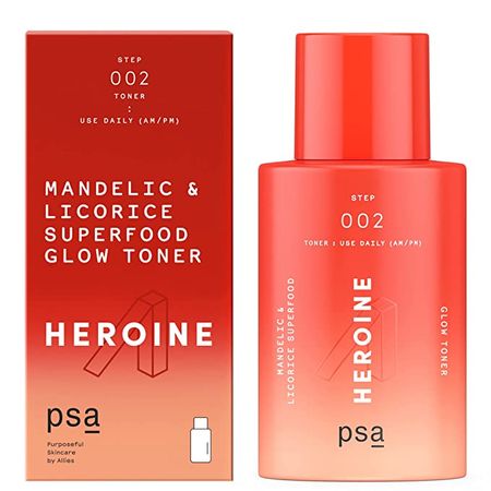 Amazon.com : PSA Heroine Mandelic & Licorice Superfood Glow Toner: Pore-Refining Daily Toner with 6% Mandelic + Lactic Acid, Niacinamide, Licorice Root. 100 ml / 3.4 oz : Beauty & Personal Care