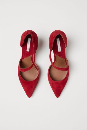 Sapatos clássicos em camurça - Vermelho - SENHORA | H&M PT