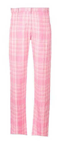 pink plaid pants