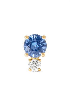 Jemma Wynne | 18-karat gold, sapphire and diamond earring | NET-A-PORTER.COM
