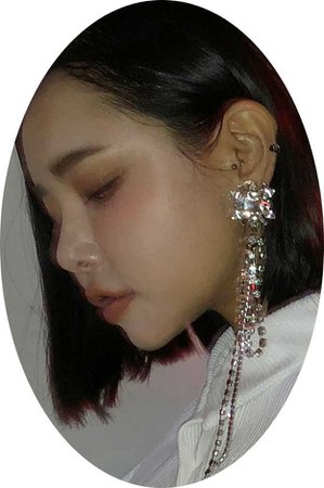 mismatched crystal earrings