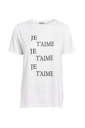 Women's White Je T'aime Logo T-shirt