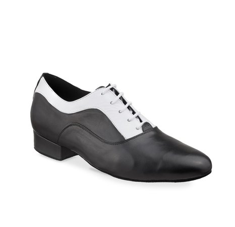 Shoes Made 4 Me Elegant black & white men's leather dancing shoes Mens ballroom