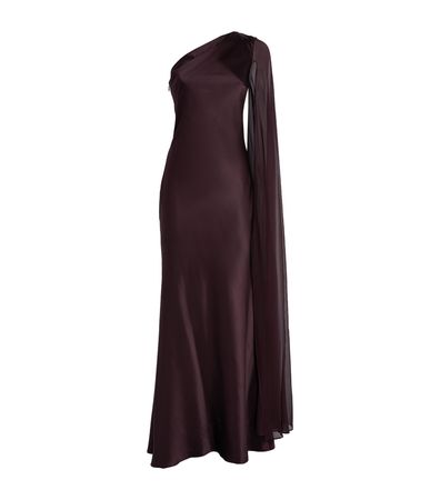 Womens Roland Mouret brown Silk Asymmetric Gown | Harrods # {CountryCode}