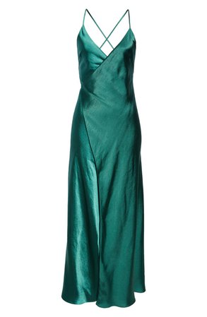 Lulus Fondly Loved Satin Wrap Gown | Nordstrom