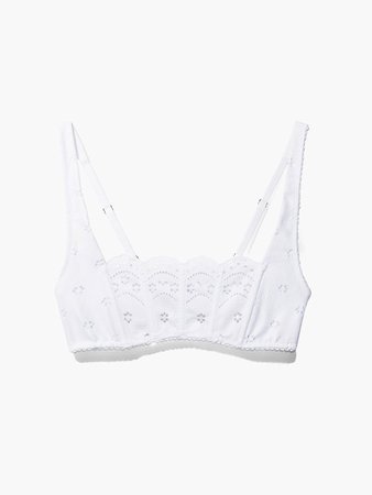 Bombshell Broderie Lace Bralette in White | SAVAGE X FENTY