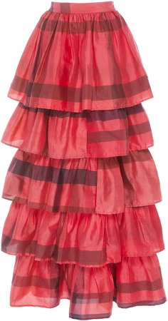 Julieta Ruffled Stripe Skirt