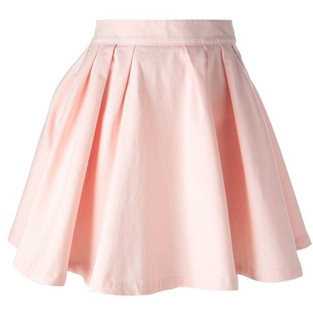 Light Pink High Waisted Skater Skirt