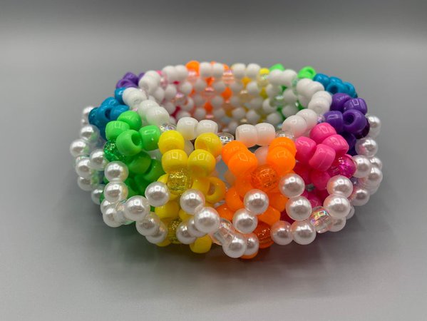 Rainbow Epic Kandi Cuff Bracelet Set Rave Kandi | Etsy