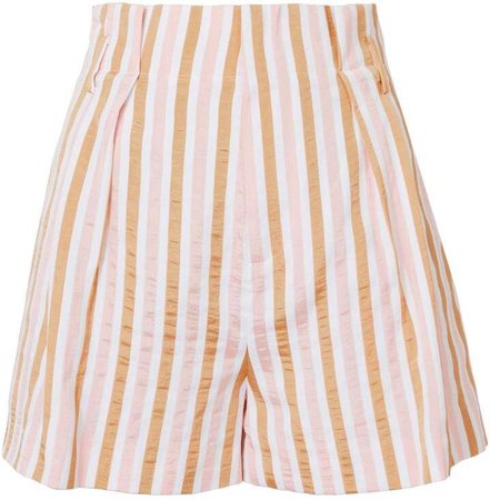 Frame Pink Striped Shorts