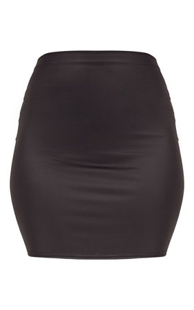 Black Leather Look Mini Skirt | Skirts | PrettyLittleThing