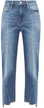 Genesis Cropped Frayed Straight-leg Jeans