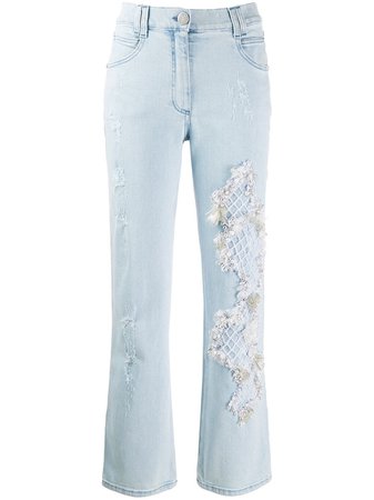 Balmain Embellished Cropped Jeans - Farfetch