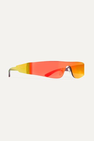 Orange Square-frame acetate mirrored sunglasses | Balenciaga | NET-A-PORTER