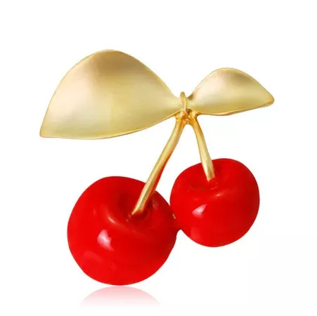 2019 Fashion Cute Red Drop Cherry Brooch In ROSSO RED | DressLily.com