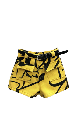 yellow & black shorts
