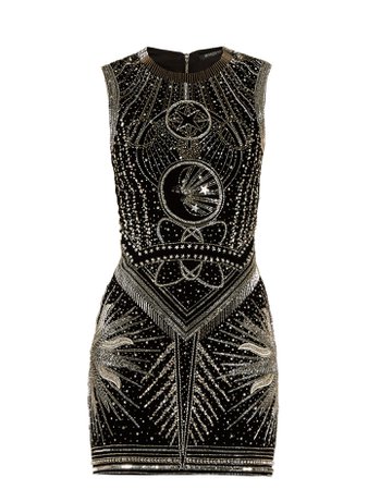 Crystal-embellished mini dress | Balmain | MATCHESFASHION.COM US