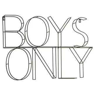 Boys Only Wire Wall Decor