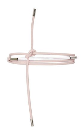 CAROLINA HERRERA Pink Corded Leather Belt