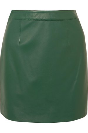 ALEXACHUNG | B-Line leather mini skirt | NET-A-PORTER.COM