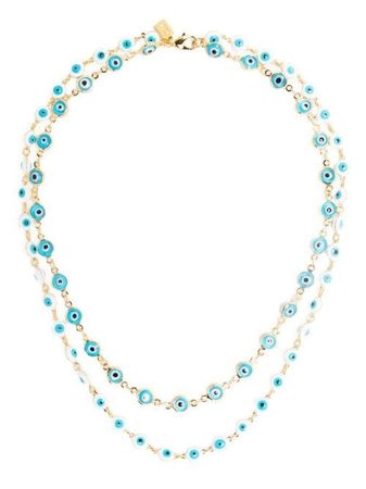 Crystal Haze Nazar bead-detail Necklace - Farfetch