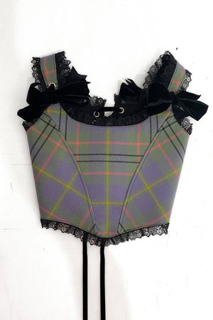 CANDY TARTAN CORSET TOP – Pristine | Sustainable Smut
