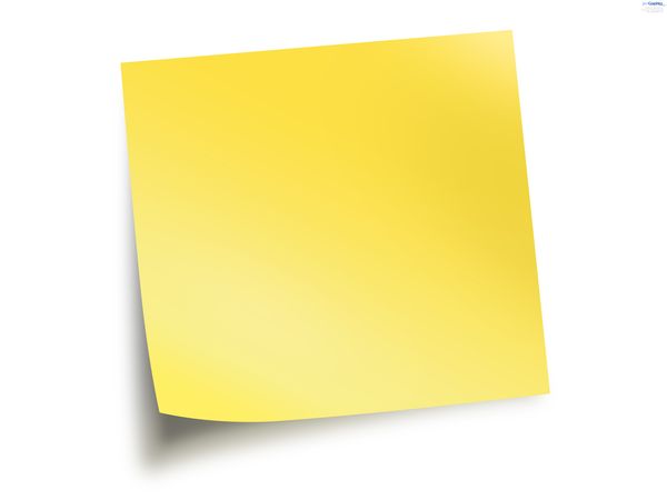post it note no background