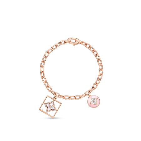 louis vuitton b blossom bracelet in pink gold acc