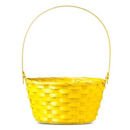 yellow easter basket