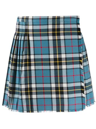Acne Studios Plaid Pleated Mini Skirt - Farfetch