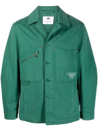 Marine Serre Workwear Denim Jacket - Farfetch