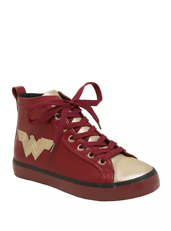 DC Comics Wonder Woman PU Hi-Top Sneakers | Hot Topic