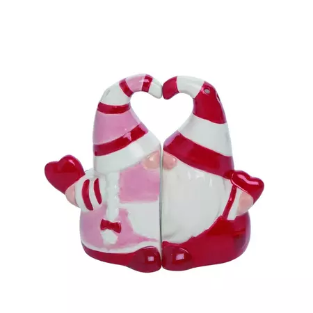 Transpac Dolomite 4.5 In. Multicolor Valentines Day Kissing Gnomes Salt And Pepper Shaker Set Of 2 : Target