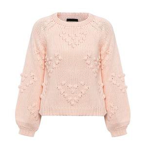 (1) Spread Love Pink Heart Sweater
