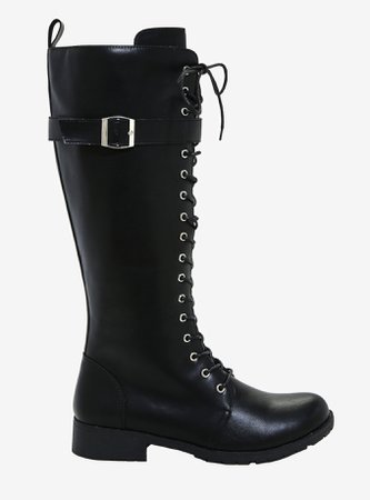 Step Into The Bad Side Knee-High Buckle Boots