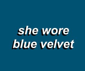 she wore blue velvet (; on We Heart It
