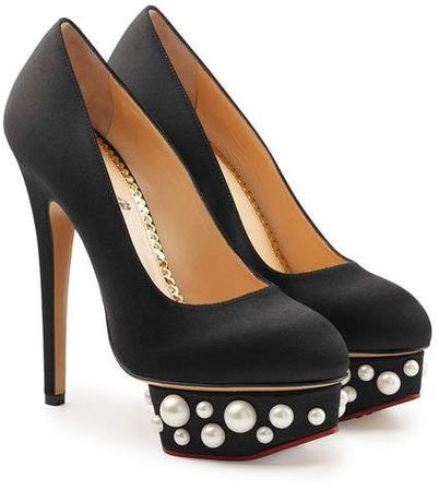 charlotte olympia black pearl pumps heels