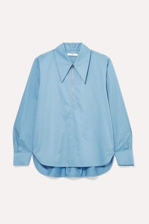 Cotton-poplin Shirt - Blue