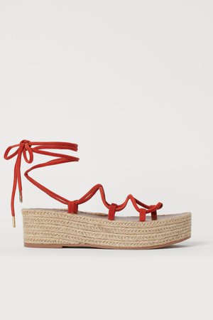 Platform Sandals - Rust red - Ladies | H&M US