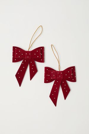 2-pack Christmas Ornaments - Dark red - Home All | H&M US