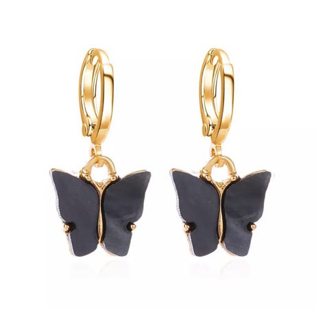 black butterfly earrings - Google Search