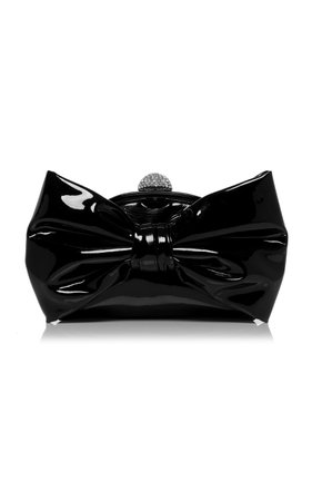 Large Patent Leather Bow Bag by Alessandra Rich | Moda Operandi
