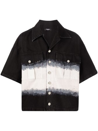 Balmain oversize tie dye short sleeve shirt - FARFETCH