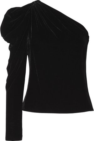 Cushnie | One-sleeve velvet top | NET-A-PORTER.COM